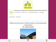 Tablet Screenshot of e-bike-allgaeu.de